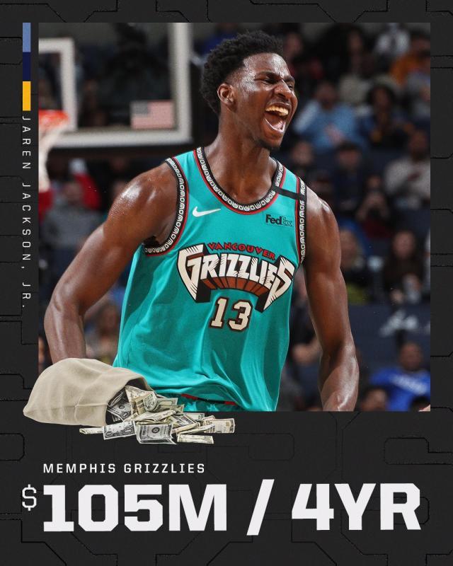 九游下载-4年1.05亿提前续约杰克逊 灰熊的承诺铸就双赢